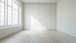 © Artistic Visionary - Bright and Airy Empty Room with Large Windows and Light Wood Floor