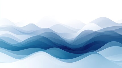 Abstract wavy blue gradient background.