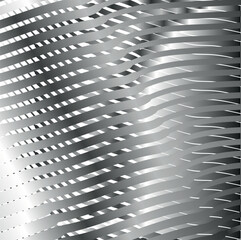 Wall Mural - The texture or monochrome background imitates metal stripes or ribbons collected in a common pile.