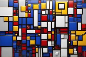 Wall Mural - abstract background with squares