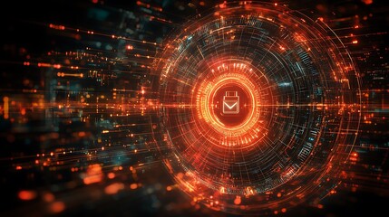 Secure email data transfer, digital network