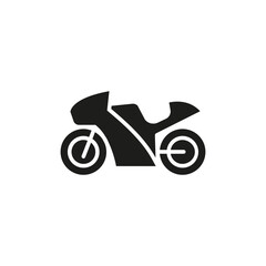 Poster - Racing bike icon in glyph style