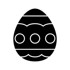 Wall Mural - Easter egg icon in glyph style