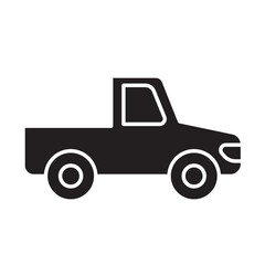 Poster - Pickup truck icon in glyph style