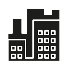 Sticker - Real estate icon in glyph style