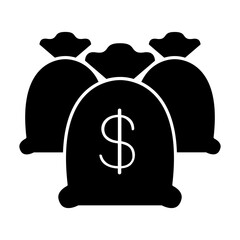 Wall Mural - Money icon in glyph style