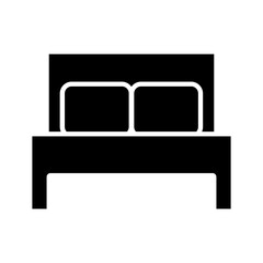 Wall Mural - Bed icon in glyph style