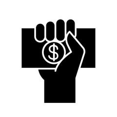 Poster - Money icon in glyph style