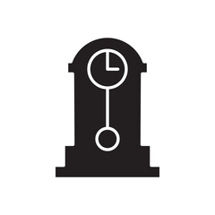 Canvas Print - Grandfather clock icon in glyph style