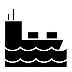 Poster - Shipping icon in glyph style