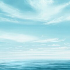 Wall Mural - calm seascape with blue sky and gentle waves
