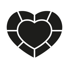 Wall Mural - Heart icon in glyph style