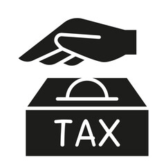 Poster - Tax payment icon in glyph style