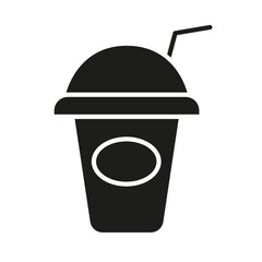 Wall Mural - smoothie icon in glyph style