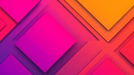 Wall Mural - vibrant geometric polygonal background with overlapping gradient shapes