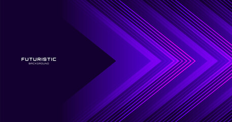Wall Mural - purple lines techno abstract background overlap layer on dark space with arrows effect decoration. m