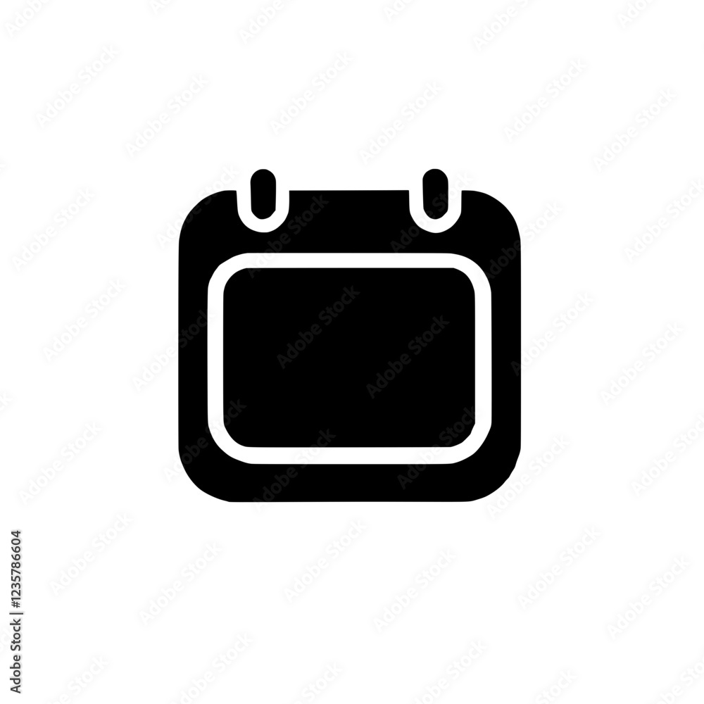 Clean Calender Icon Calendar Icon: A simple yet effective black calendar icon, perfect for ...