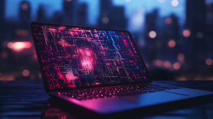 Wall Mural - cyber security and insurance concept represented by abstract cyber security and insurance concept re