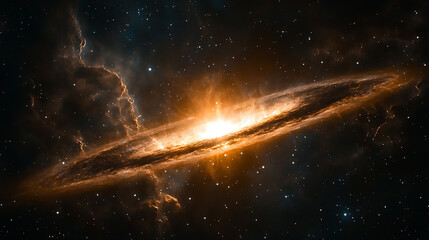 Wall Mural - stunning cosmic nebula with vibrant colors and starry background in deep space captured in high reso