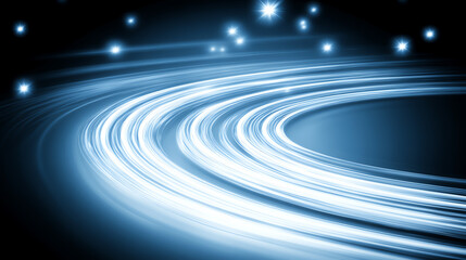 Wall Mural - abstract light trails create a dynamic and futuristic scene, perfect for designs related to technolo