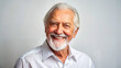 © Olga - Smiling elderly man with white beard in white shirt