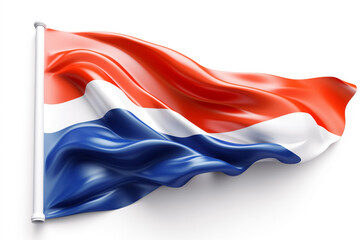 flag of the Netherlands, national symbol isolated on white