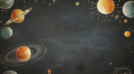 Poster - Captivating Cosmic Composition of Celestial Bodies in Breathtaking Interstellar Scenery showcasing the wonders of the universe with planets stars galaxies