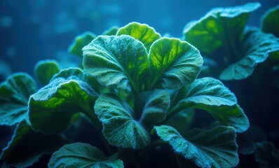 Canvas Print - Close-up of lush green leaves