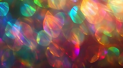 Leinwandbilder - Mesmerizing abstract background with dynamic swirling patterns of colorful glowing lights and prismatic iridescent effects  Kaleidoscopic psychedelic visual illusion of shifting
