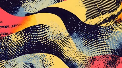 Leinwandbilder - Mesmerizing Cosmic Landscape of Vibrant Abstract Shapes and Fluid Motions