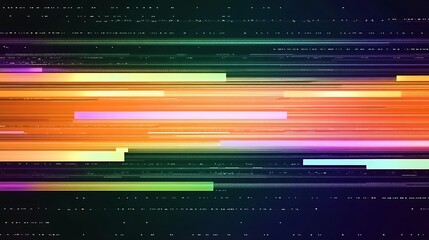 Leinwandbilder - Abstract colorful lines. Moving horizontal bars.  Possible use in tech background
