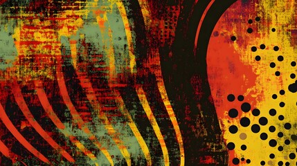 Aufkleber - Vibrant Expressionist Brushstrokes in Captivating Fusion of Colorful Hues