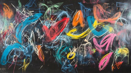 Fototapete - Vibrant Expressionistic Digital Painting with Bold Brushstrokes and Kaleidoscopic Colors  Imaginative emotive and visually striking abstract artwork with a dynamic fluid and energetic composition