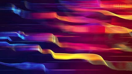 Leinwandbilder - Abstract vibrant color motion blurred lines