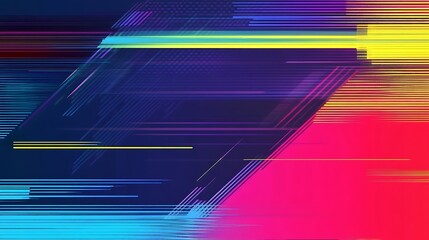 Leinwandbilder - Abstract vibrant digital lines; dynamic graphic design;  background for technology