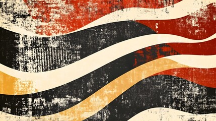 Aufkleber - Vibrant Retro Grunge Abstract Distressed Background Pattern