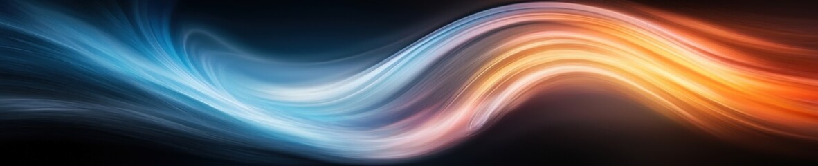 Wall Mural - a colorful wave with blue and orange colors