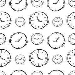 clock icon pattern. clock icon seamless pattern. doodle clock icon seamless pattern. doodle clock ic