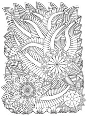 Wall Mural - Zentangle Coloring Pages -for Adult