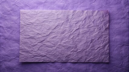 Poster - A rectangle of textured purple paper placed atop another sheet of purple paper. The top paper has a more crumpled appearance than the bottom sheet.  The image has a simple and minimalist aesthetic.