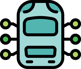 Wall Mural - server rack hosting data with multiple connections, ideal for illustrating data center, cloud comput