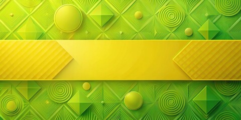 Wall Mural - Abstract Geometric Pattern with a Yellow Banner for Design and Presentation