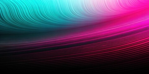 Poster - Abstract Pink and Blue Gradient Curving Striped Background