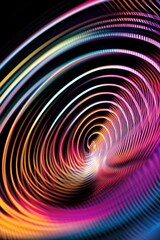 Wall Mural - a vibrant swirl of color on a dark background