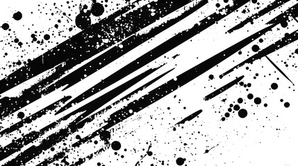 Aufkleber - A captivating abstract image featuring a bold and dynamic interplay of dark and light elements  Fluid overlapping strokes and geometric patterns create a visually striking and immersive composition