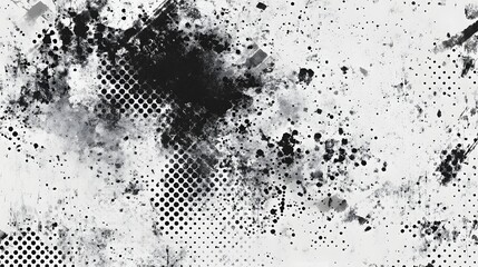 Aufkleber - A dramatic and moody abstract digital art texture background featuring a mesmerizing monochrome grunge splash effect  The image has a contemporary minimalist and experimental aesthetic with a fluid