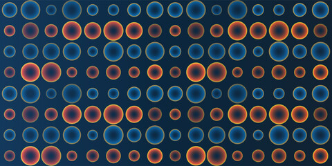 Wall Mural - abstract partially faded spotted pattern, circular gradient shapes, spots with random sizes and chan