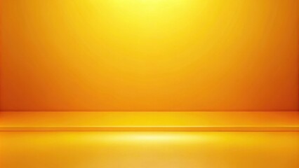 Poster - Simple Minimalist Yellow Shelf Background for Product Display