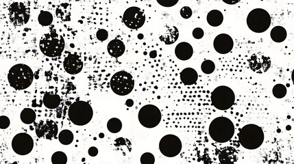 Aufkleber - abstract background with a striking monochrome color palette featuring a dynamic composition of scattered splatter patterns geometric dot shapes and fluid forms