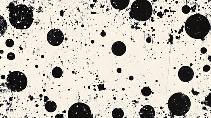 Fototapete - abstract background with dynamic black and white splatter paint droplet effects  Expressive modern textured design with fluid motion and grunge style
